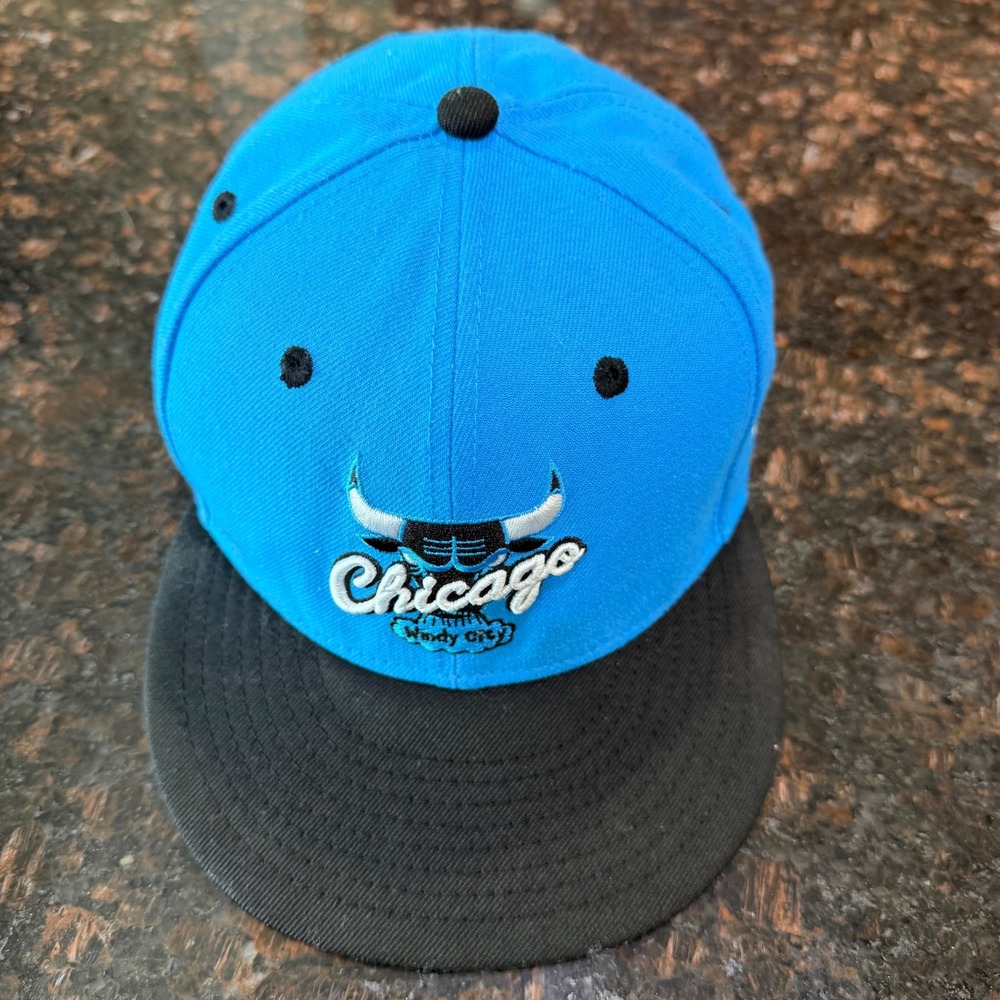 New‎ Era 9FIFTY Chicago Bulls Hat NBA Hardwood Classics Snapback Blue Black OSFM